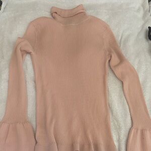 Ann Taylor Blush Cowl Neck Sweater